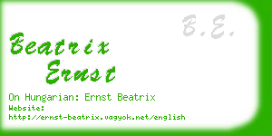 beatrix ernst business card